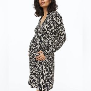 H&M Mama wrap shirt dress maternity, small